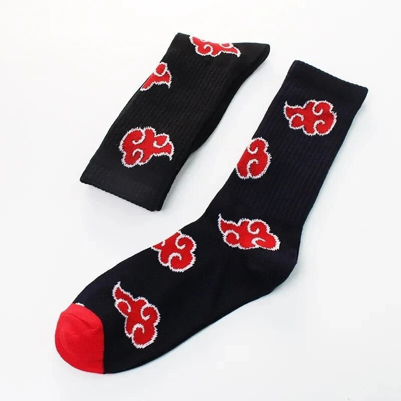 Akatsuki Cloud Cotton Socks Naruto Merch Apparel