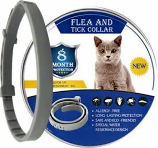 Anti Flea and Tick Collar - 8 Months Protection for Cats - New Natural Safe and Effective Formula (Same ingredients as Seresto)
